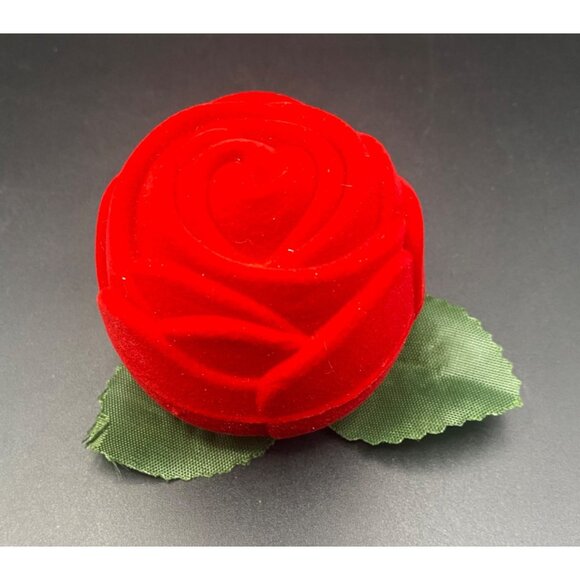 Vermeil Sterling Silver Trillion Cut Red Faux Ruby Ring 5.5g Sz 7 Red Rose Box - Picture 11 of 11